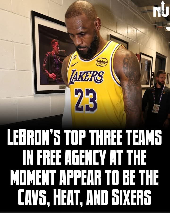 LeBron’s top three teams in free agency at the moment appear to be the Cavaliers, Heat, and Sixers